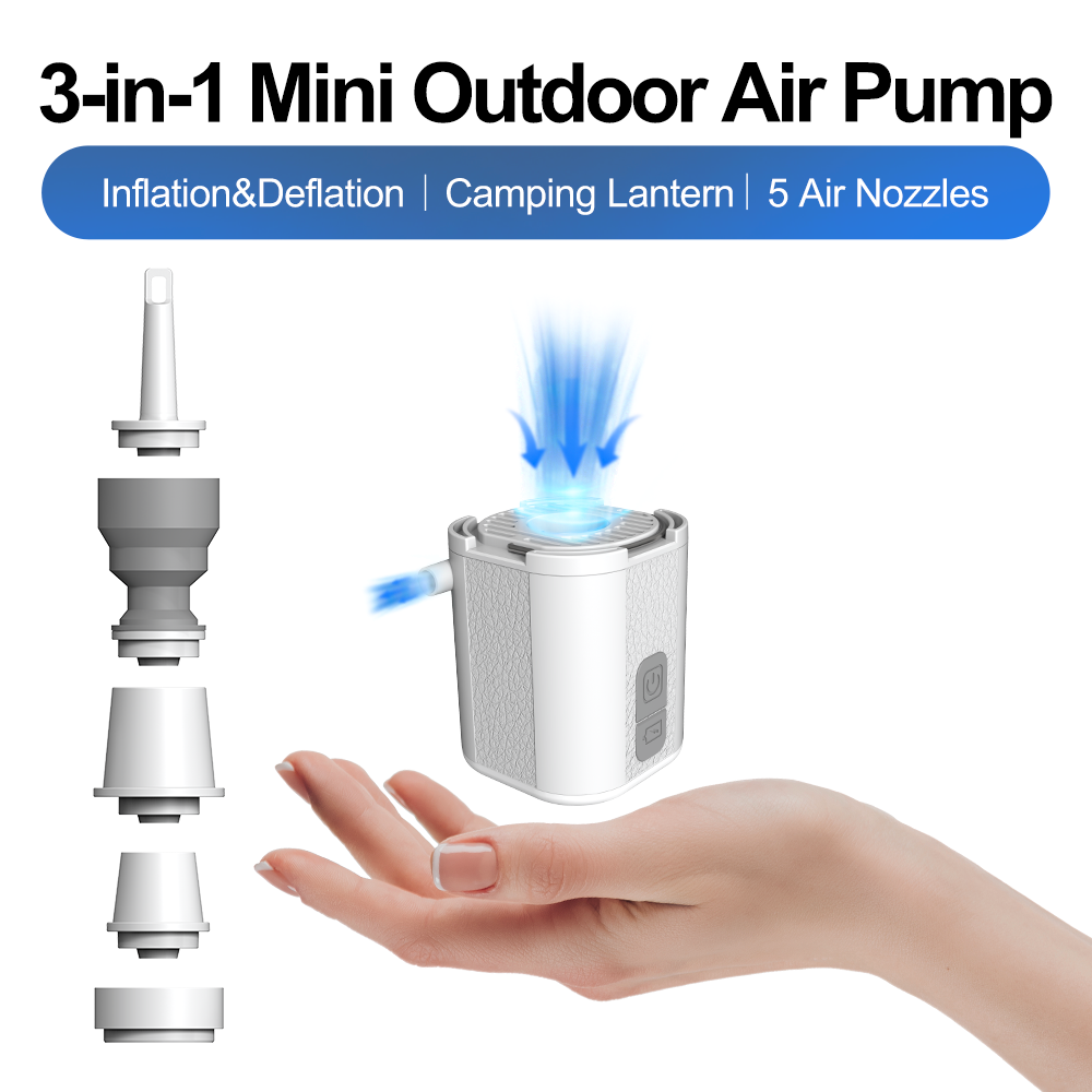 NeovaNex GIGA Tiny Pump :3-in-1 Automatic Inflation & Deflation with Camping Light